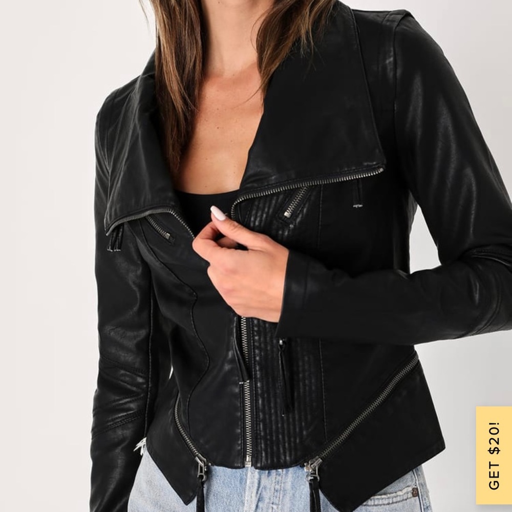 Women Lulus leather jacket